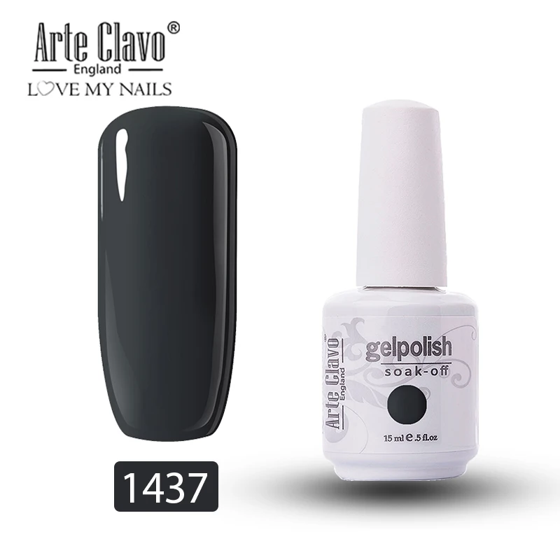 Arte Clavo дизайн ногтей 15 мл гель лак для ногтей замачиваемый УФ светодиодный 1 шт. Гель-лак для ногтей маникюр Гель-лак праймер Полупостоянный - Цвет: 1437