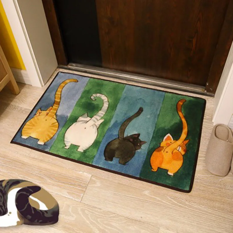  Cat Printed Door Mats Outdoor Bathroom Carpet Kids Room Kitchen Carpets Doormats For Living Room An