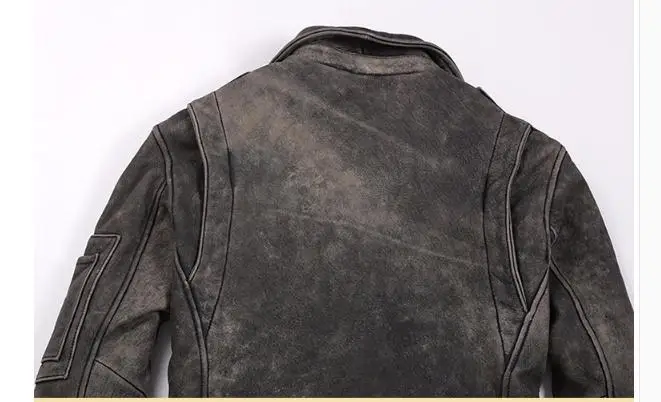 Брендовая Классическая стильная кожаная куртка. Мужские тонкие винтажные куртки из воловьей кожи. Высококачественное Моторное пальто. Распродажа, 60-110кг