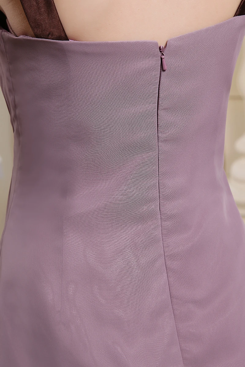 Фиолетовый Длинные свадебные платья шифон Дешевые Простой Scoop средства ухода за кожей шеи линии реальные фотографии вечерние платья для
