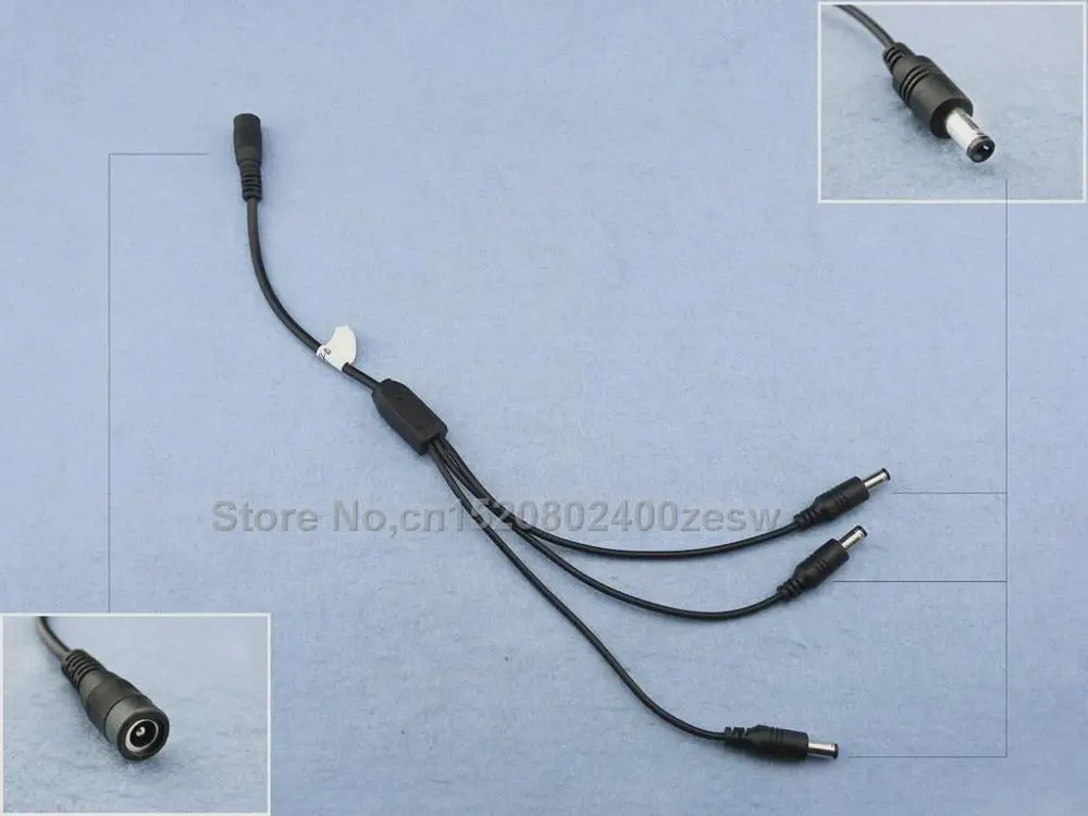 

New Length 37CM One Into Three Controle Length 65CM cable power adapter connector cord For Christmas Trees