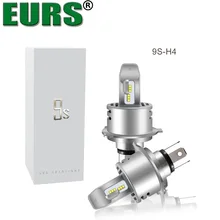 EURS (TM) 2 шт. светодио дный лампы 9 s фары автомобиля зэс чипы H1 H4 H7 H8 H9 H11 9005 9006 автомобилей лампы 6000lm 40 Вт стайлинга автомобилей DC12V