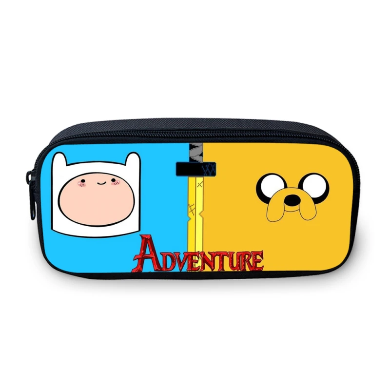 

VEEVANV Anime Adventure Time Kawaii Jake Emoji Pencil case Bags Finn and Jake Cosmetic Box boys school Pen Case Kids men 2018