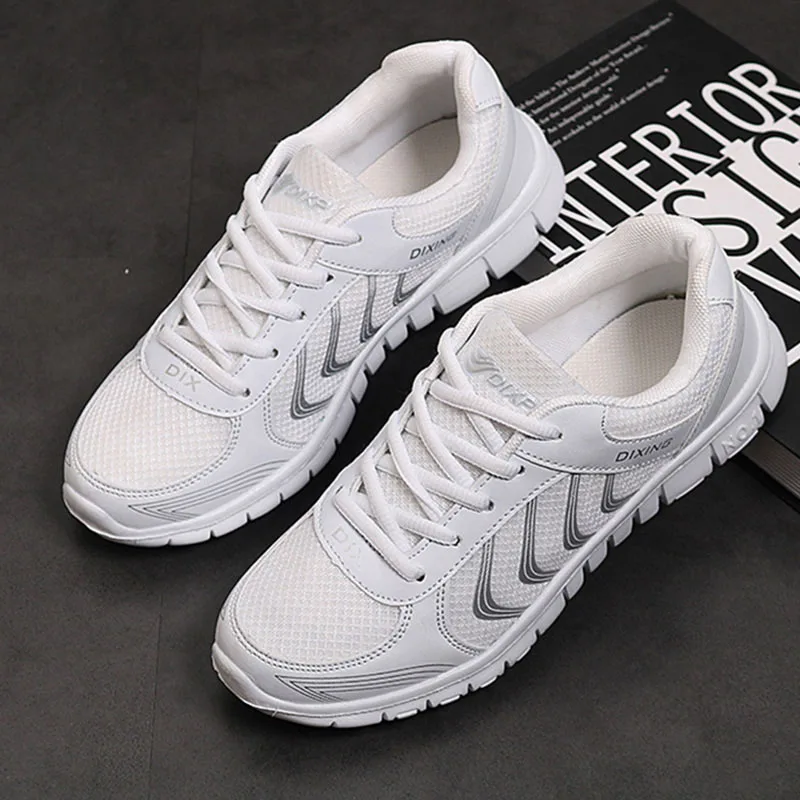 

Women Shoes Lightweight White Sneakers Women Breathable Mesh Vulcanize Shoes 2019 Spring Tenis Feminino Women Casual Shoes