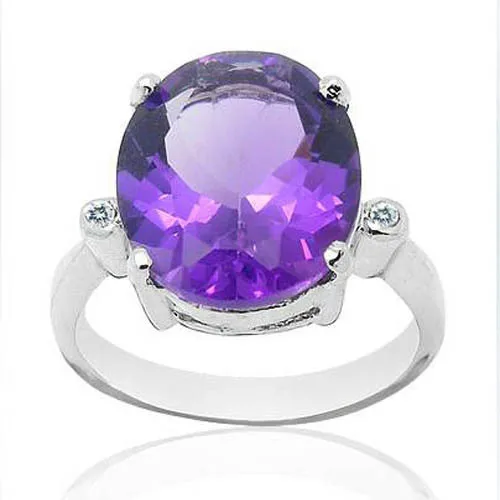 

2017 Sale Qi Xuan_Purple Stone Elegant Rings_Fashion Rings_S925 Solid Sliver Purple Stone Rings_Manufacturer Directly Sales
