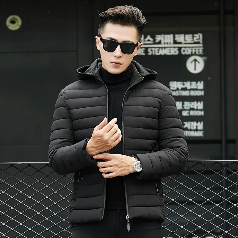 Men Jackets Winter parka 2018 New Korean Young Men Plus size Short Down Cotton Jacket Slim Winter Outerwear NO527|Parkas| - AliExpress