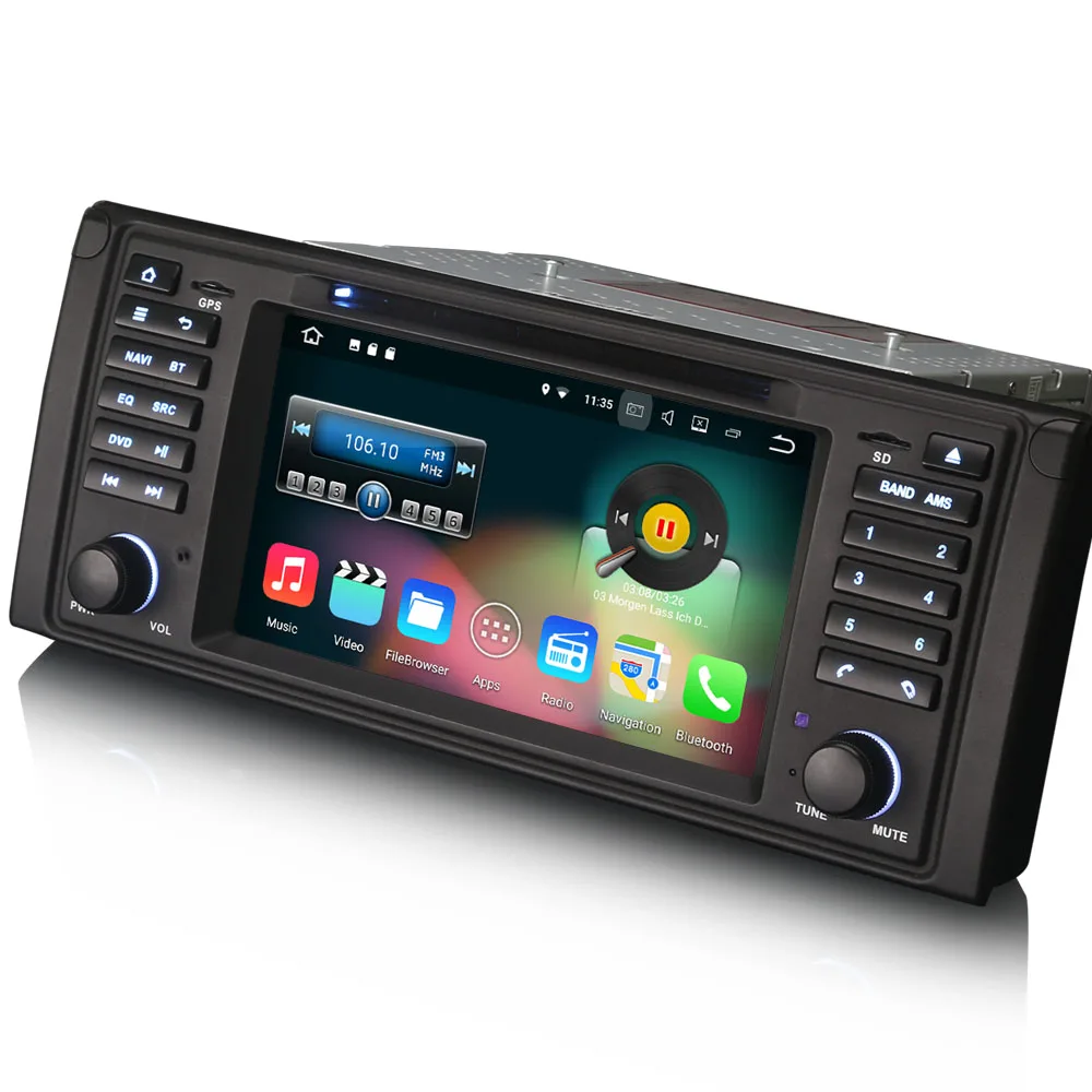 Erisin ES8839B 7" Android 8.0 car dvd player WiFi DAB+ DVR CD OBD for