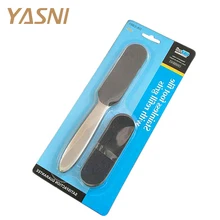 1 шт. Pedicure Rasp+ 10 шт. Замена прокладки Нержавеющая сталь ручка Двусторонняя рашпили для ухода за ногами Файл Средство для удаления мозолей педикюр FS25