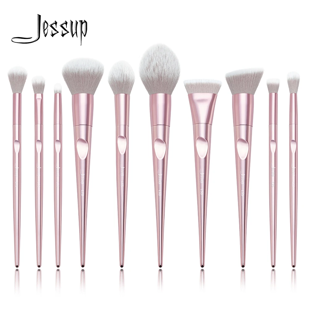New arrival Jessup brushes 10pcs Pink Makeup brushes sets Make up brush Cosmetic beauty blush Powder Foundation Dome Pencil New arrival Jessup brushes 10pcs Pink Makeup brushes sets Make up brush Cosmetic beauty blush Powder Foundation Dome Pencil