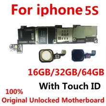 Оригинальная разблокированная материнская плата для iphone 5S без Touch ID/с Touch ID, материнская плата для iphone 5S, 16 ГБ/32 ГБ/64 ГБ