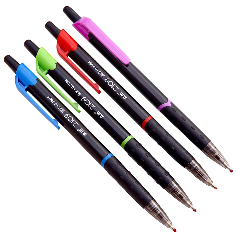 2pcs/pack Ballpoint Pen 0.7mm Fine Point Retractable Ball Pen Smooth