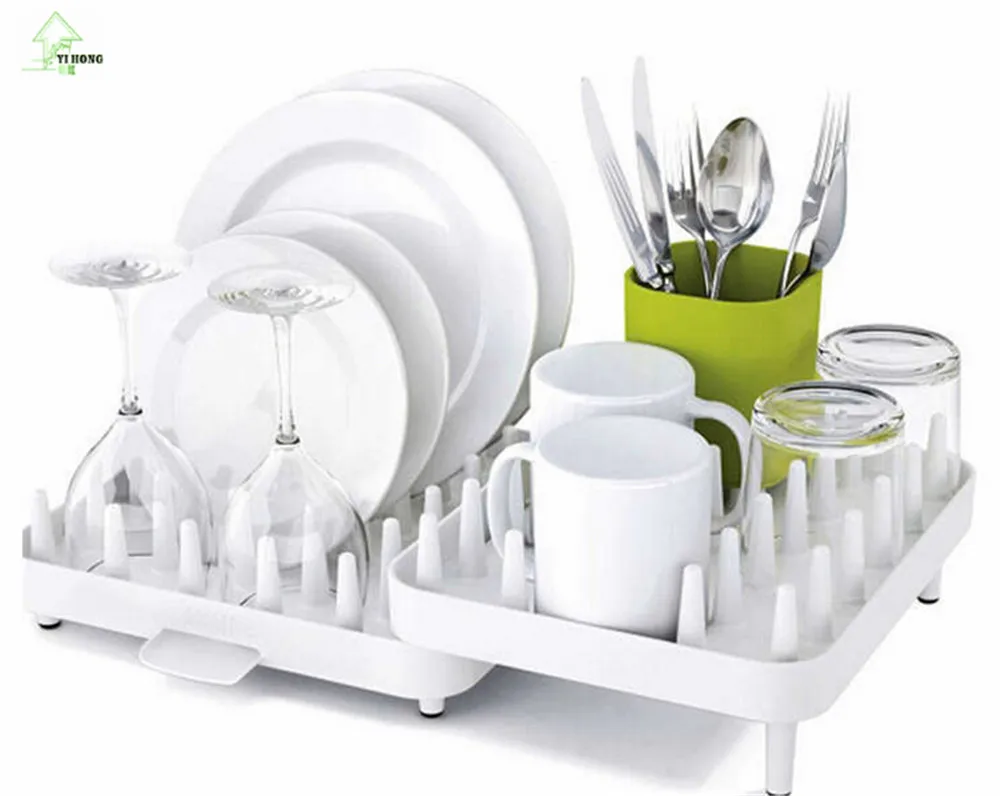 YI HONG Hot Sales Adjustable Cutlery Dishes Rack Draining Tableware Storage Holder Rack