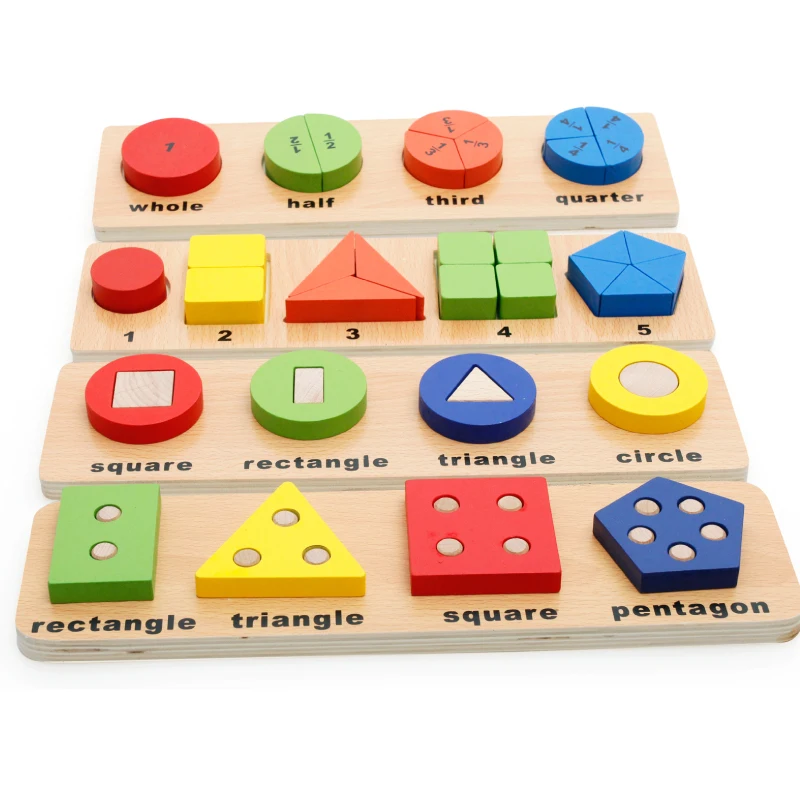 Montessori children's toys geometric shapes cognitive