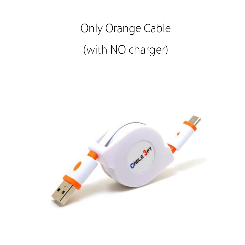 Выдвижной зарядный кабель Usb type C 2 3 м метр для Oneplus 7 Pro 6 T 6 nintendo s nintendo Switch type c Tipe C зарядное устройство Usb Kablo - Цвет: orange cable