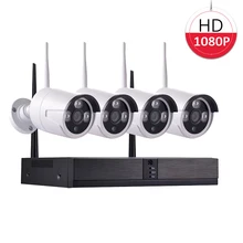 1080P NVR WIFI Kit Surveillance Security Camera System 4CH 2MP Wireless CCTV Camera System WIFI Surveillance Kit P2P Mobile View