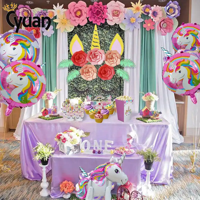 Party Decoration Unicorn Theme DIY Paper Flowers Artificial Flowers Birthday Backdrop Wall Decor Wedding Party Favors Decoration