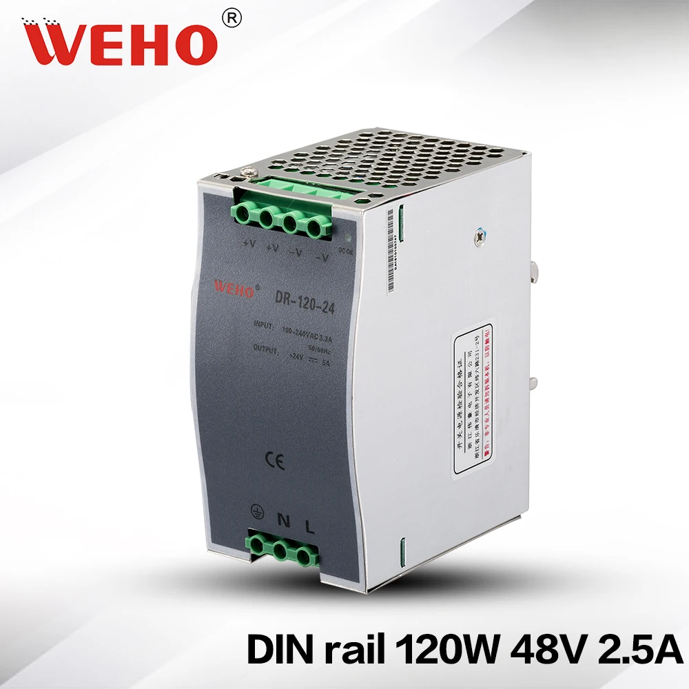 

(DR-120-48)Two years warranty 48v 2.5a din rail power supply 120w 48V DIN Rail power supply
