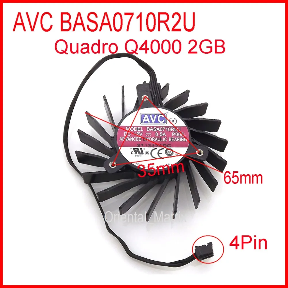 

Free Shipping NEW BASA0710R2U DC12V 0.5A 35x35x35mm 4Wires 4Pin For Quadro Q4000 2GB Cooler Cooling Fan