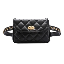 THINKTHENDO женский ромбовидный узор поясная сумка с цепочкой поясная сумка для путешествий кошелек