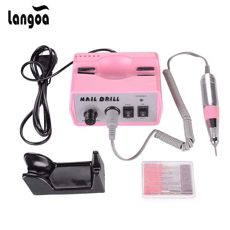 

30000RPM Pink nail drill Nail Art Equipment Manicure Tools Pedicure Acrylics Grey Electric Nail Drill Pen Machine Set
