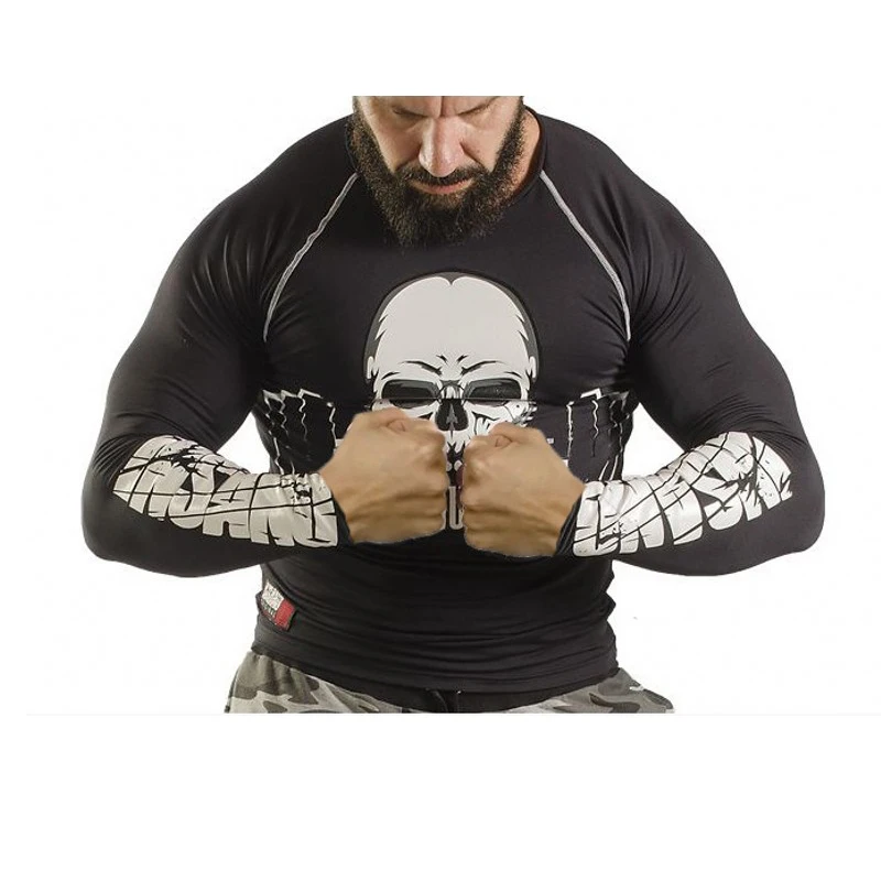 T-shirt Men long Sleeve Fitness T shirt (8)