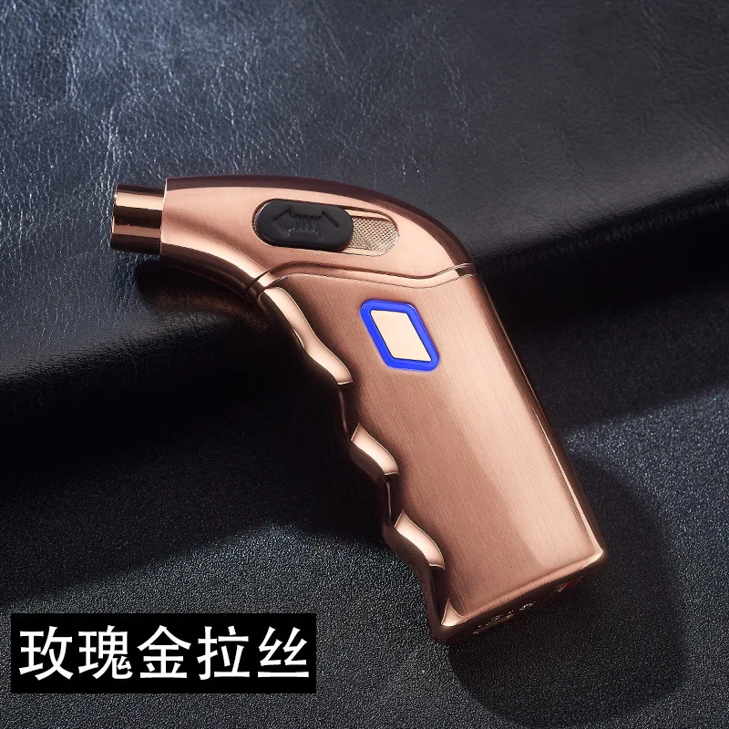 Новые Креативные ветрозащитные usb зарядка двойные дуговые зажигалки импульсные Плазменные сигареты, сигары, табак бумажный жгут для зажигания трубки гаджеты для мужчин - Цвет: 2
