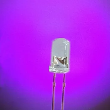 

100pcs Super Bright 5mm Round UV/ Purple Led Emitting Diode F5 LED light for DIY lights