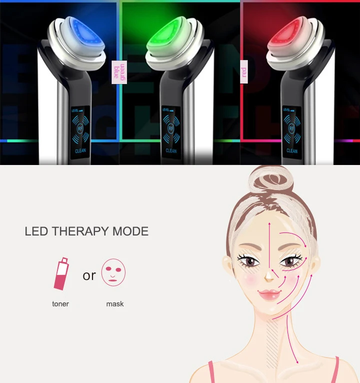 Rf аппарат для ухода за кожей лица гальванический электропоратор для лица Ems Электропорация радиочастотный аппарат для ухода за кожей лица