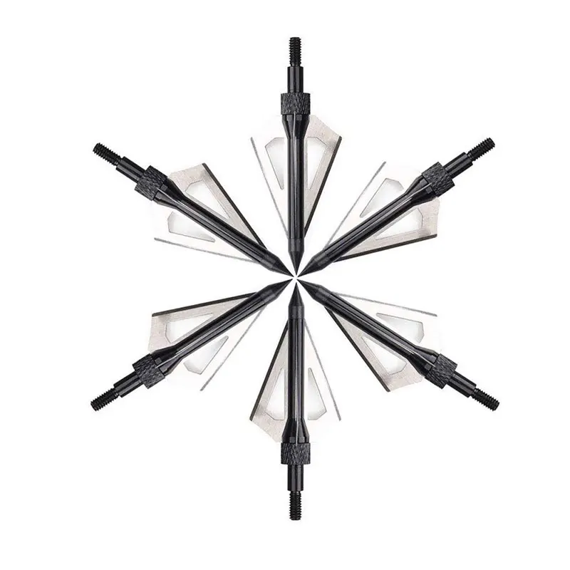 12pcs 20inch Archery Crossbow Bolts Arrow Carbon Arrow Rubber Feather Replaceable Blade Broadhead OD8.8mm Shooting Accessories