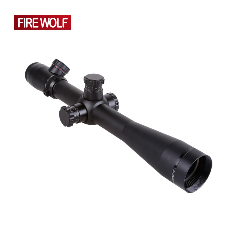 

FIRE WOLF M1 3.5-10X40 Tactical Optics Riflescope Red&Green Dot Reticle Fiber Sight Rifle Scope 30mm Tube