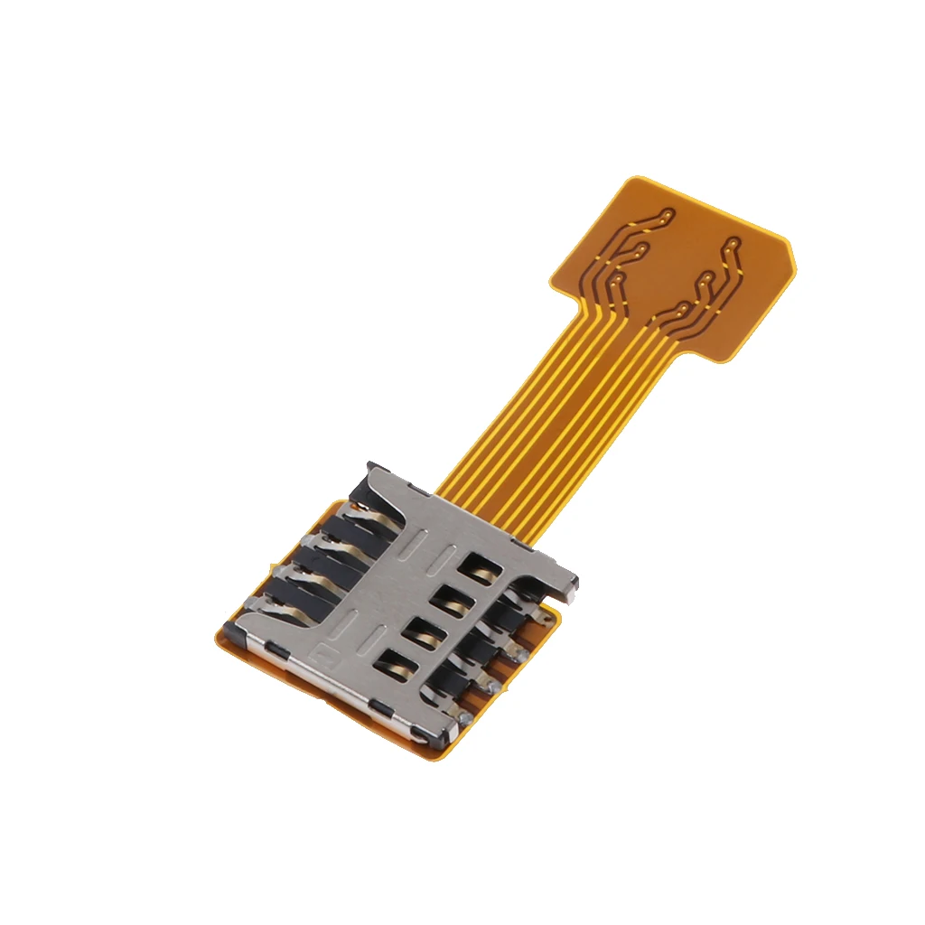 Dual SIM Card TF Card Adapter Extender Nano Micro Mini SIM Standby Flex Cable for Android