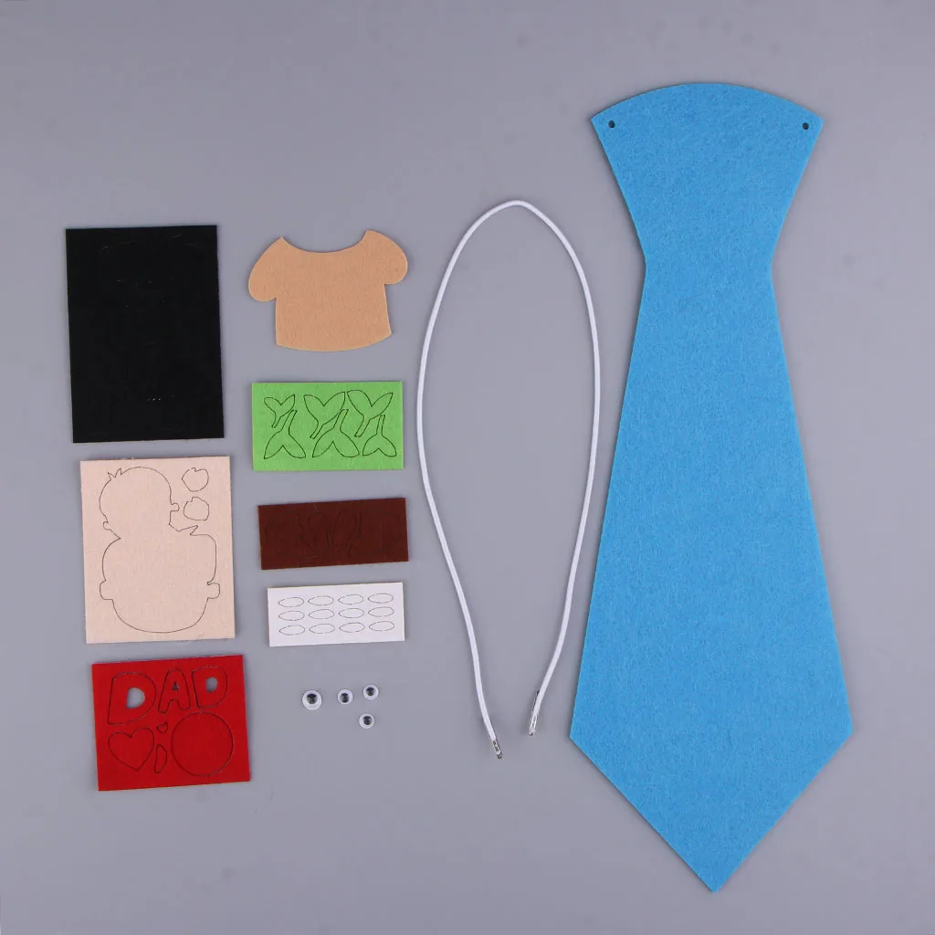 Kids Handmade Neck Tie Non Woven DIY Patch Toy
