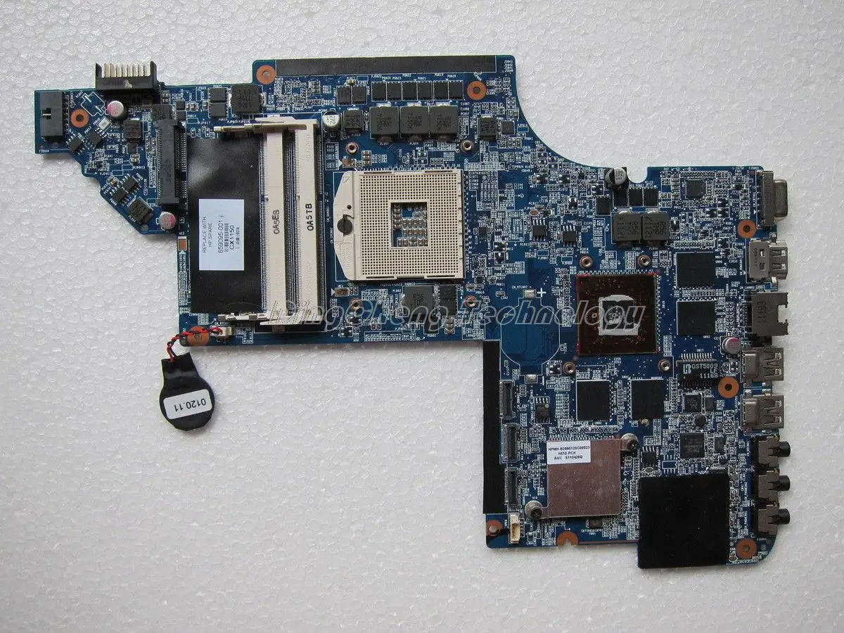 

45 days Warranty laptop Motherboard For hp DV7-6000 659095-001 for intel cpu with 8 video chips non-integrated graphics card