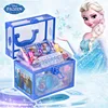 Boîte de maquillage de la reine des neiges pour filles, ensemble de jouets de mode, princesse Elsa Anna, cadeau d'anniversaire pour enfants ► Photo 1/6