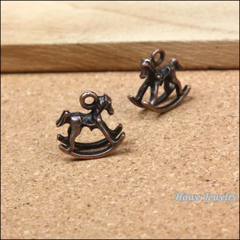 

70pcs vintage Rocking Horse Charms Antique Copper Pendant European Style jewelry findings Y009