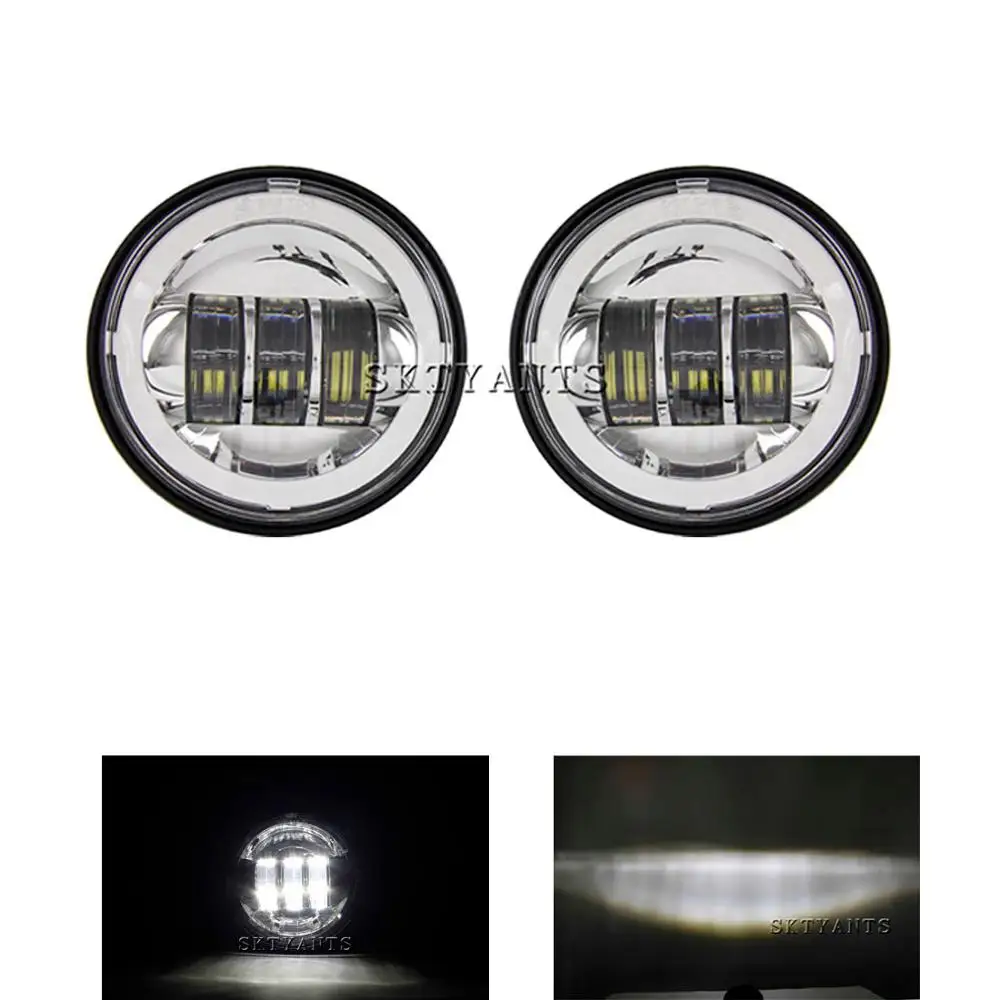 Хромированный Точечный светильник с кронштейном для поворота 1994-2013 Har ley Da-vidson Road King, Electra Glide и Tour - Цвет: light