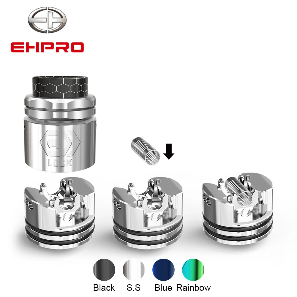 Ehpro Lock 24 мм RDA Vape Tank 510 нитевой встроенный атомайзер электронная сигарета Squonk Pin BF