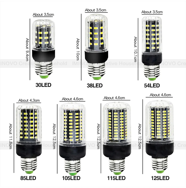 E27 светодиодный светильник E14 лампа лампада SMD5730 220V кукурузы лампа Bombillas 24 36 48 56 69 72 светодиодный s люстры лампы в форме свечи светильник для украшения дома