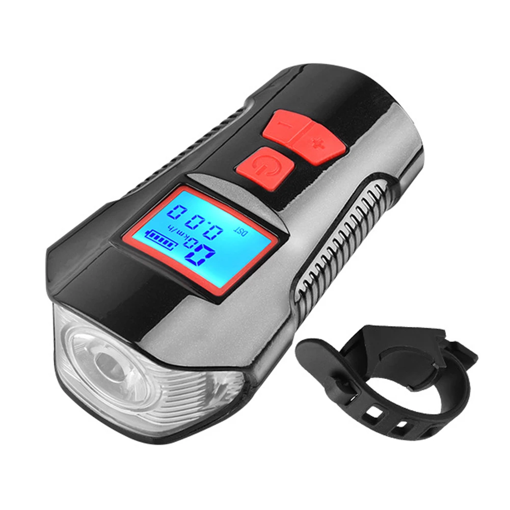 Perfect Lantern Horn Headlight Cycling Bicycle Speedmeter USB Rechargeable Flashlight Bell Bike Light Speaker 1