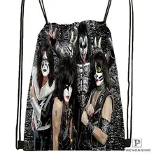 Custom KISS-Monster-походная сумка на шнурке Cute Daypack Kids Satchel(черная спина) 31x40 cm#20180611-02-68