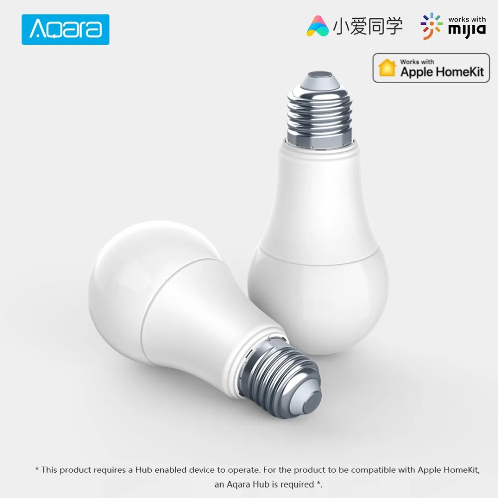 

New XIAOMI Aqara 9W E27 2700K-6500K 806lum Smart White Color LED Bulb Light Work with Home Kit and MI Home for smart home