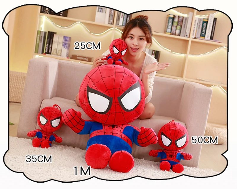 25 см мягкие супер герой Капитан Америка Железный человек паук Плюшевые игрушки фильм «мстители» Куклы Дети День рождения подарок на день