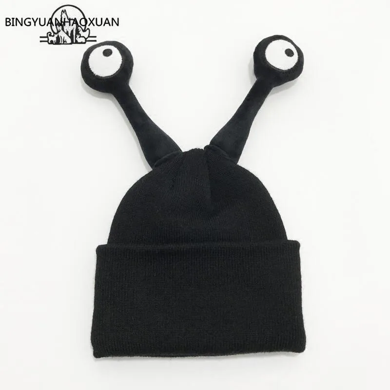 

BINGYUANHAOXUAN Winter Baby Hat Cartoon Style Ear Crochet Knitwear Baby Caps Boys Girls New Fashion Kids Winter Wear Heaters Hat