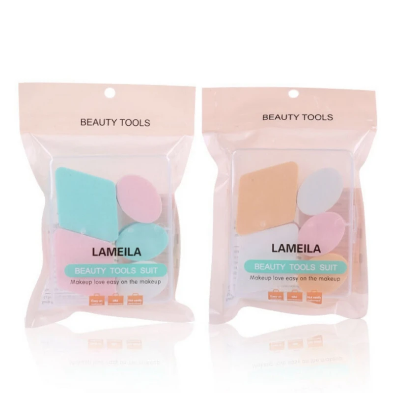 

5pcs/pack Women Face Body Powder Puff Cosmetic Makeup Super Soft Cleansing Make Up Sponge Random Color