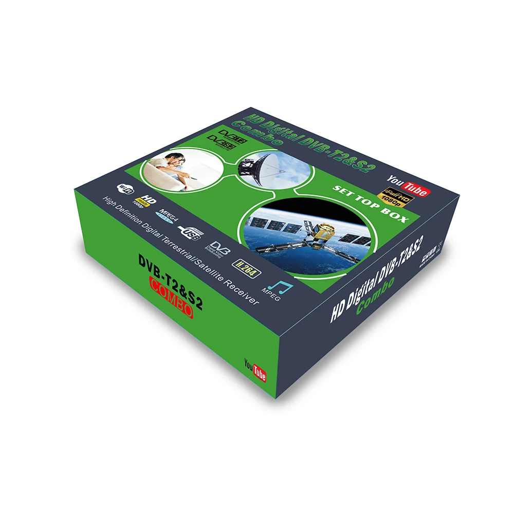 Vmade полностью HD DVB T2 S2 Цифровой наземный спутниковый комбо ТВ приемник Поддержка