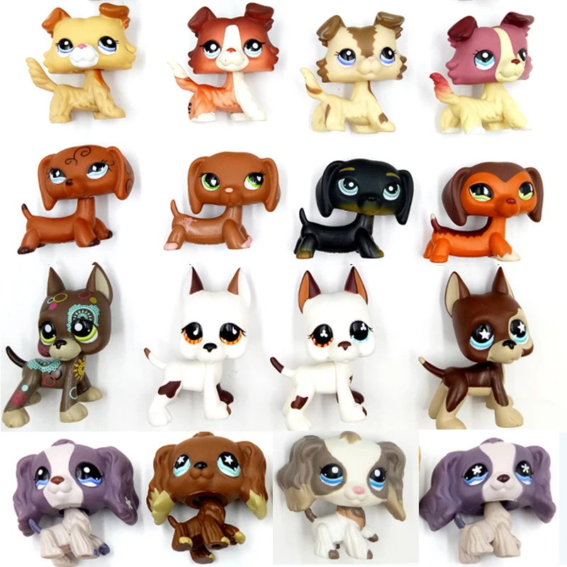 rare font b pet b font shop lps toys dog collection original old animal figure dachshund