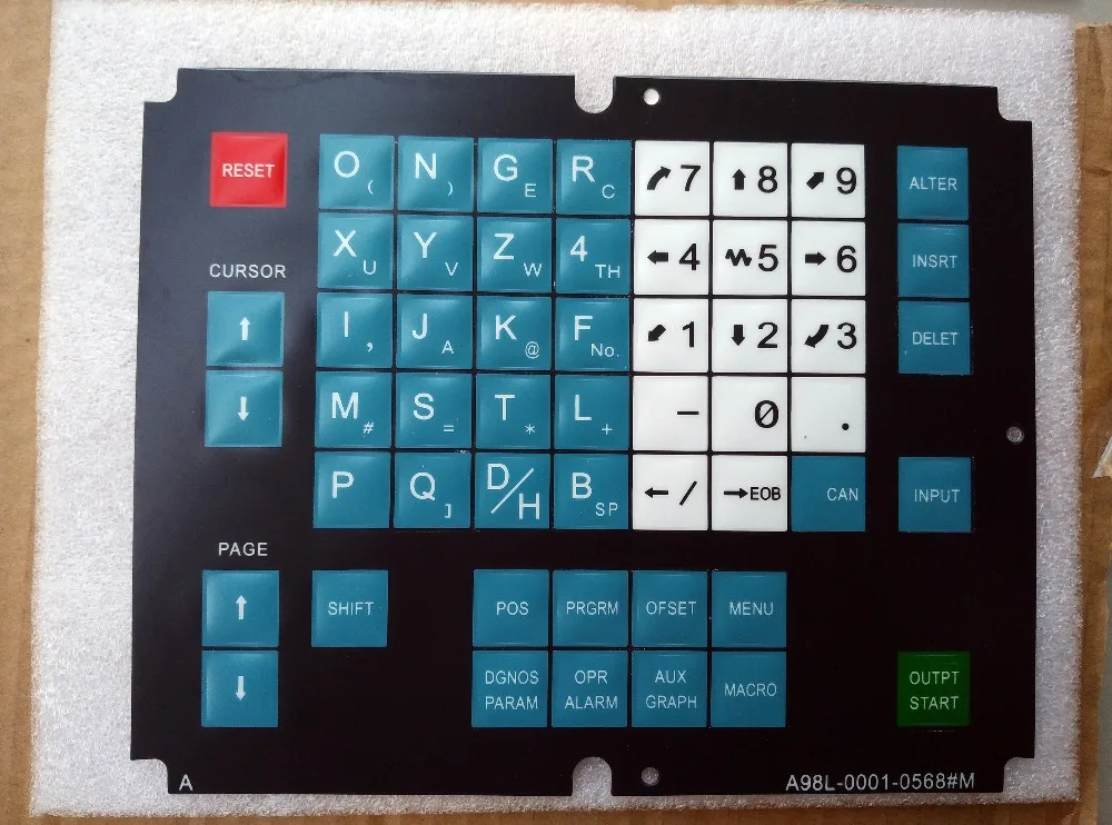 

New numerical control machine operation panel Keypad Membrane  for FANUC A98L-0001-0568#M