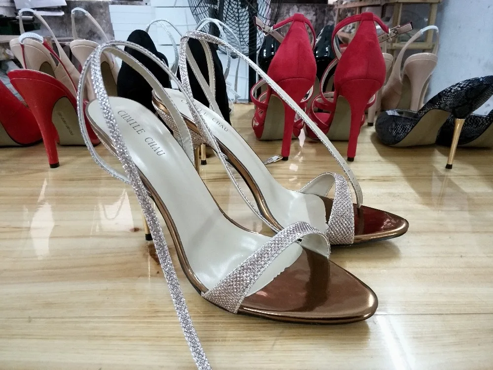 Пикантные свадебные туфли на шпильке с ремешком на щиколотке; женские босоножки на металлическом каблуке; Damensandalette Knochelriemchen Riemchensandalen Hoher Absatz YJ3845-i8