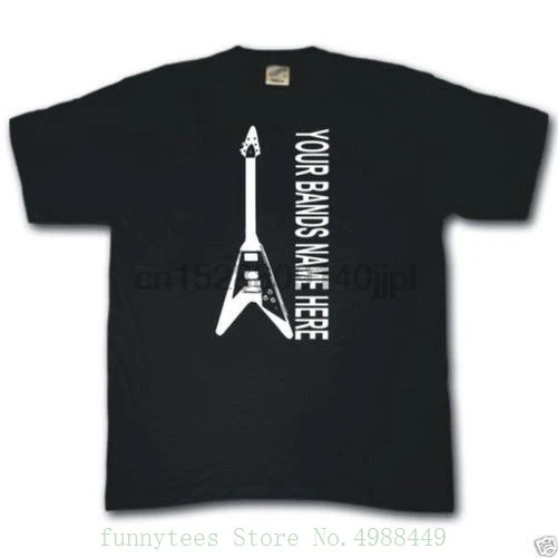 Flying V Guitarra Concierto Tour De Banda Personalizado Camiseta Футболка Свободные топы|Футболки| |
