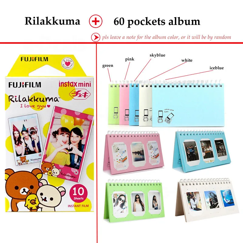 Белая пленка для Fuji Instax Мини Rilakkuma 10 листов fr Mini 9 8 + фотоаппаратов моментальной